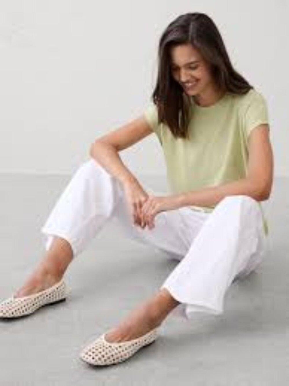 Banana Republic Factory Linen-Blend Cap-Sleeve T-Shirt